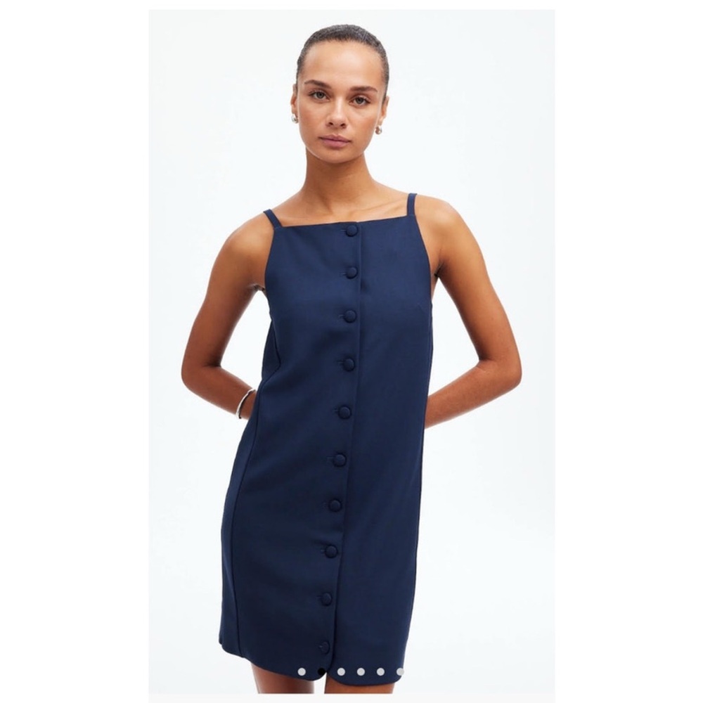 Madewell Navy Button-Down Dress in Size 8